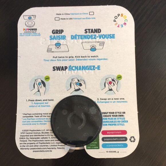 PopSocket Phone Grip Old World Map White and Gray - Picture 2 of 2